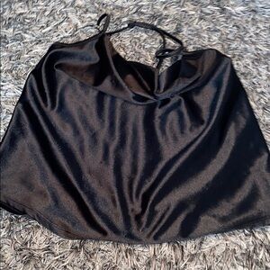 Satin open back top size M EUC wild tribe.